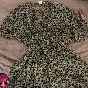 Leopard Print Women's Dress Cover-Up